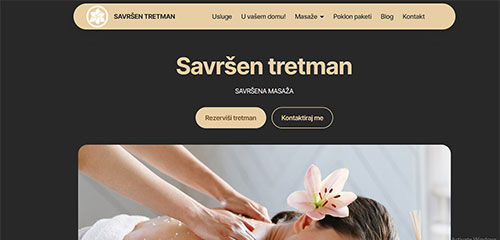 Salon za masazu demo sajt